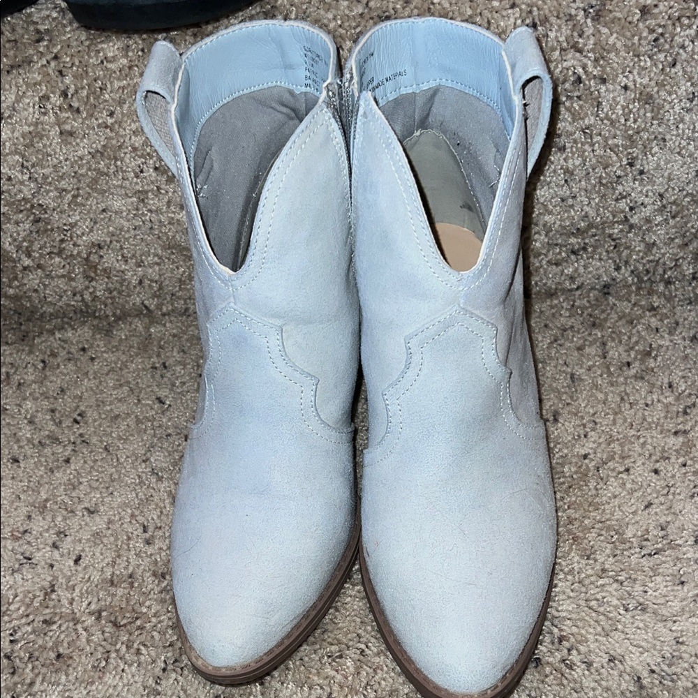 Stylish Women's Light Blue Ankle Sugar Boots